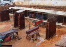Forma e armação dos pilares para 1º laje
